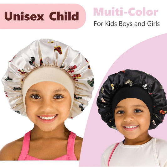 CHILDREN LUXURY DOUBLE LAYER HAIR BONNET